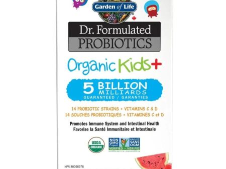 Garden of Life Dr. Formulated Probiotics Organic Kids+ 5 Billion CFU Shelf Stable Watermelon 30 Chews Supply