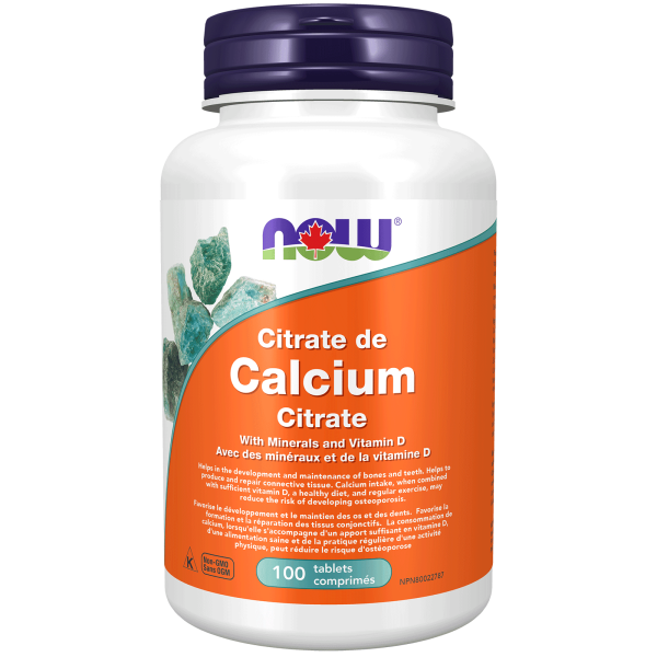 NOW Calcium Citrate with Minerals & Vitamin D 100 Tabs Discount