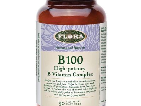 Flora B-100 High Potency B Vitamin Complex 90 Veggie Caps Discount