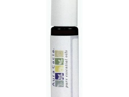 Aura Cacia Amber Roll-On Glass .31 oz Bottle with Writeable Label Supply