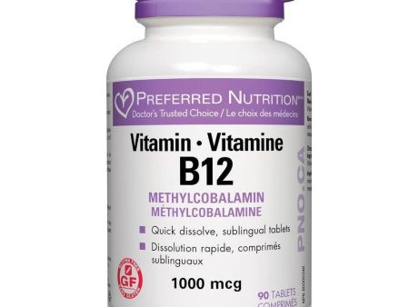 Preferred Nutrition Vitamin B12 Methyl Cobalamin 1000mcg 90 Tabs For Discount