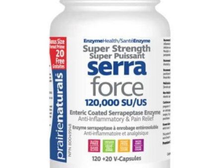 Prairie Naturals Serra Force Super Strength 120,000 IU  140 V Caps For Discount