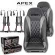 (Grey) Apex Seats (Harness Bundle) For Sale