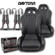 (Black) Carbon Edition Daytona Seats (With Harnesses) Hot on Sale