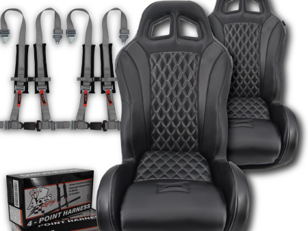 (Black) Carbon Edition Daytona Seats (With Harnesses) Hot on Sale