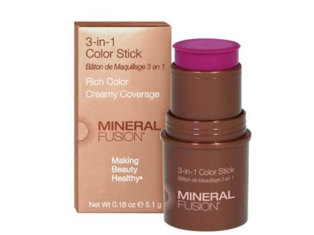 Mineral Fusion 3-In-1 Color Stick Berry Glow - Sheer Berry 5.1g Cheap