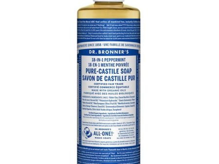 Dr. Bronner s 18-In-1 Pure-Castile Liquid Soap Peppermint 473mL Online Hot Sale